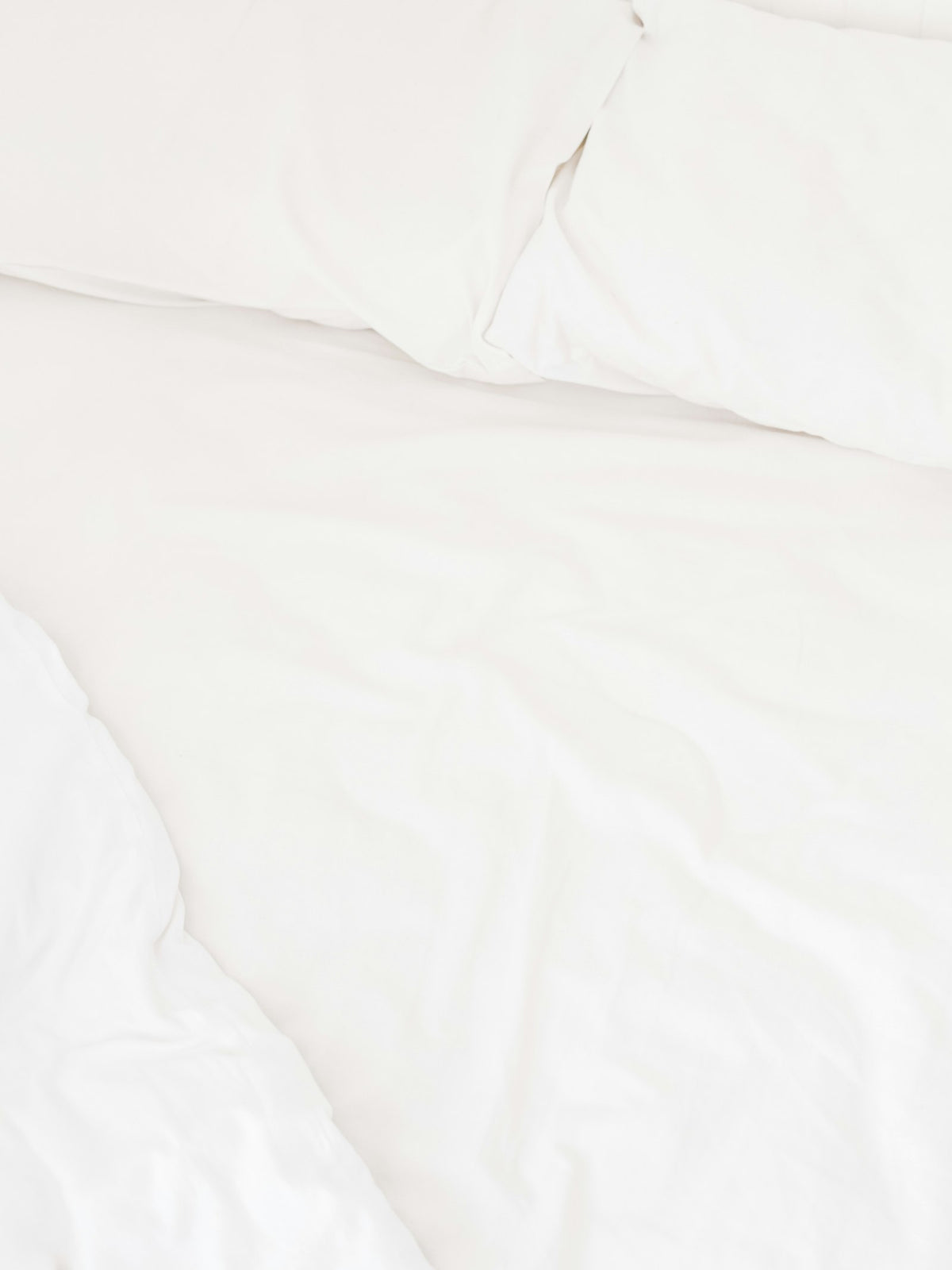 Fresh white bed linen