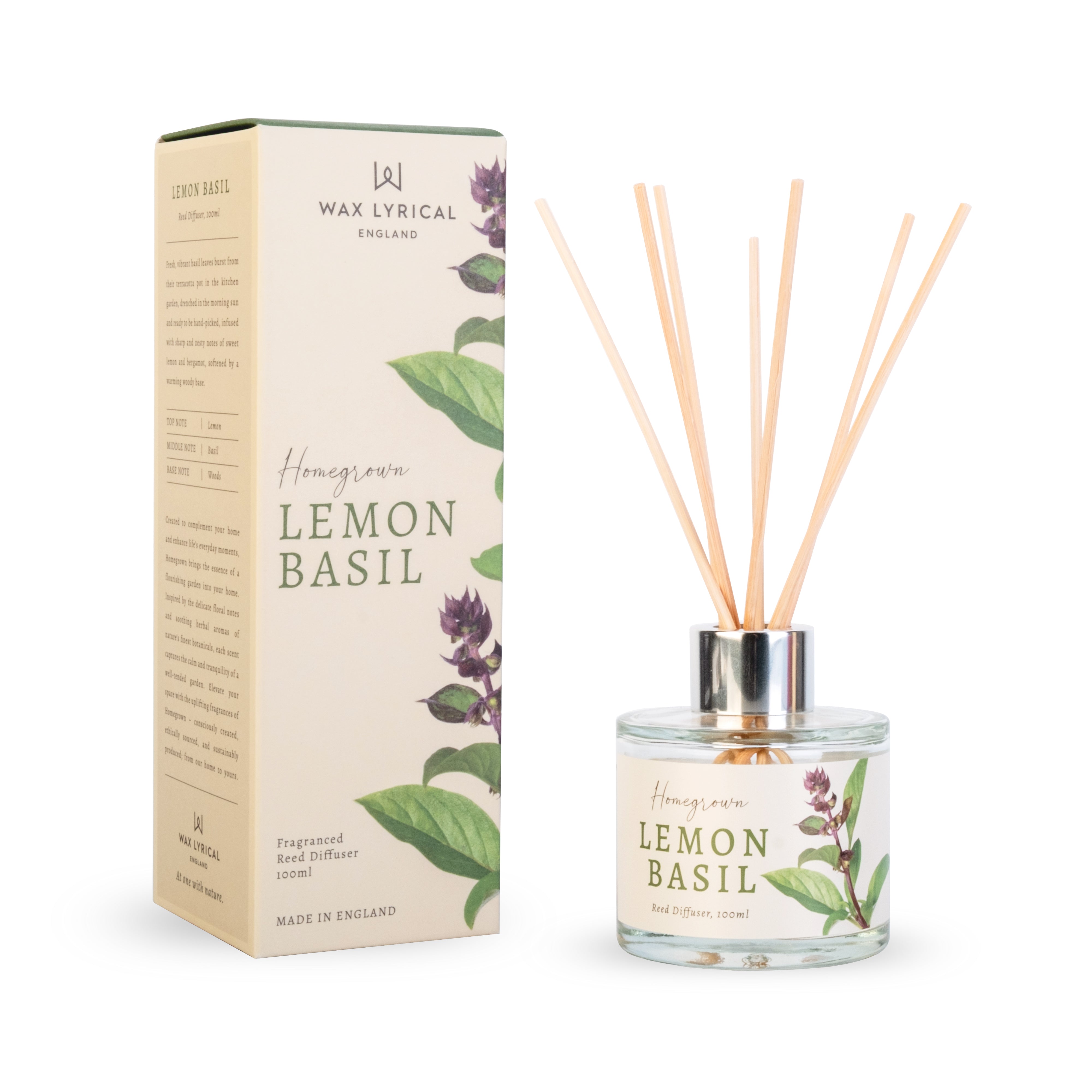 100ml Reed Diffuser Lemon Basil