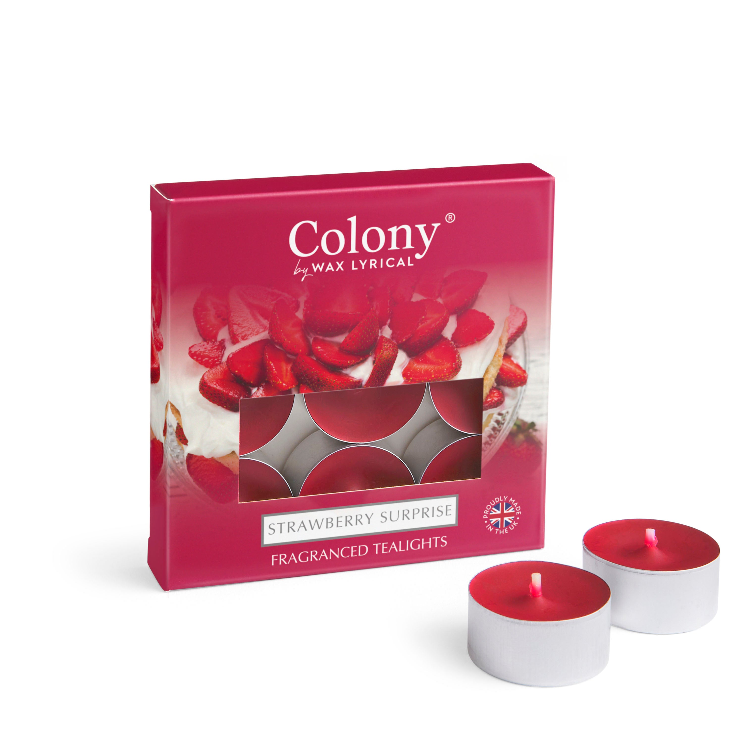 Colony (Pack of 9) Tealights Strawberry Surprise