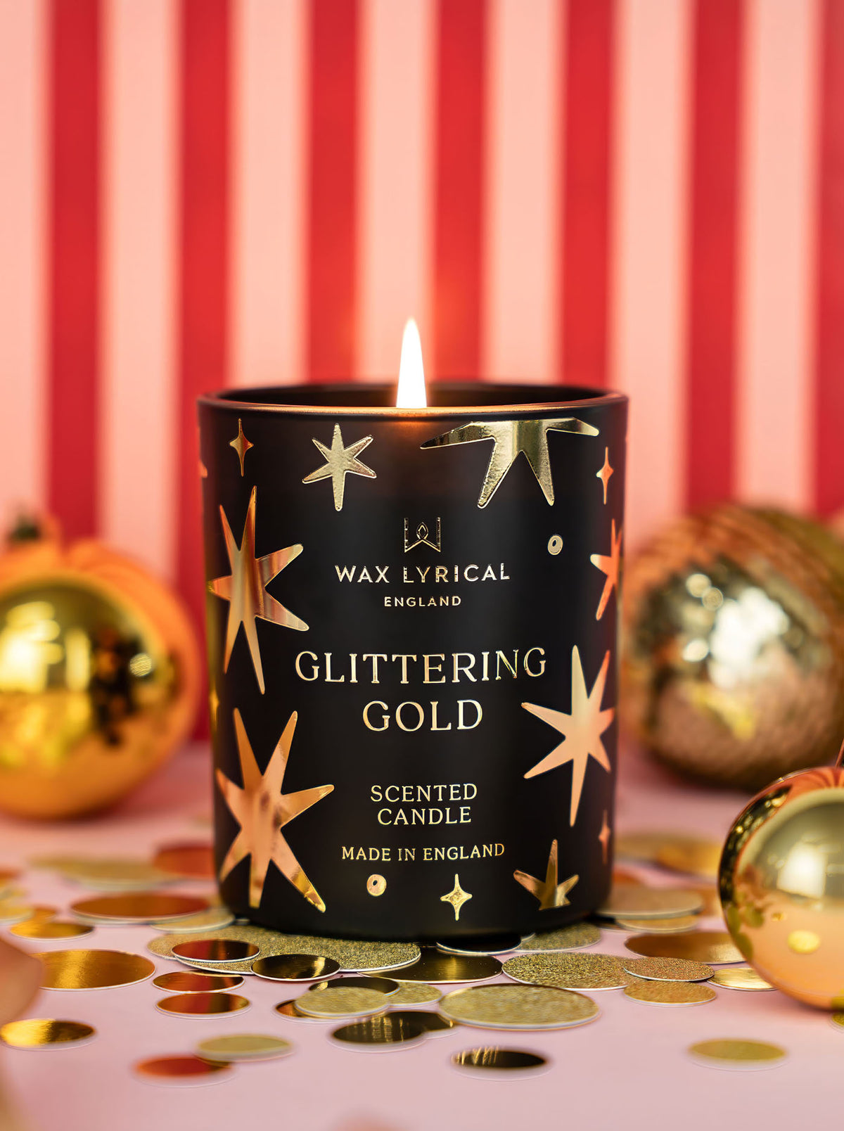 Glittering Gold Medium Candle
