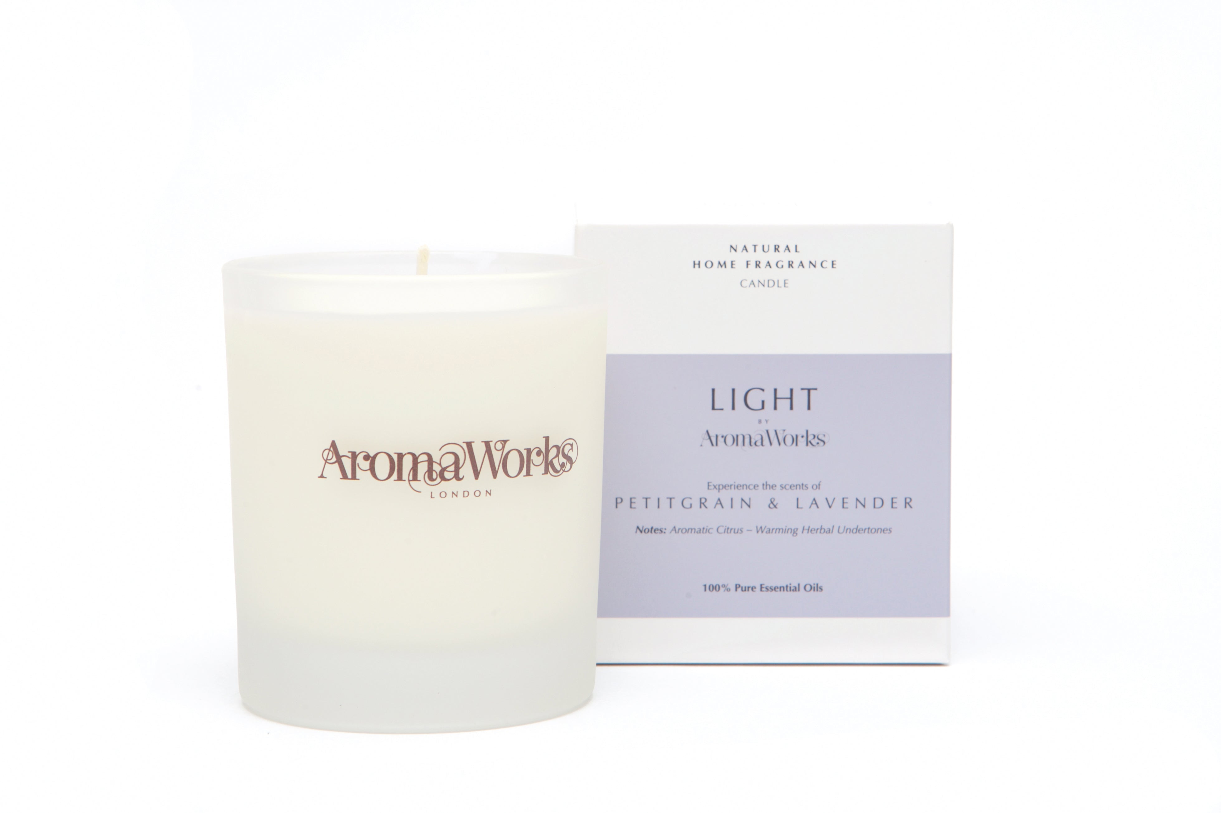 AromaWorks Light Wax Fill Glass Petitgrain & Lavender