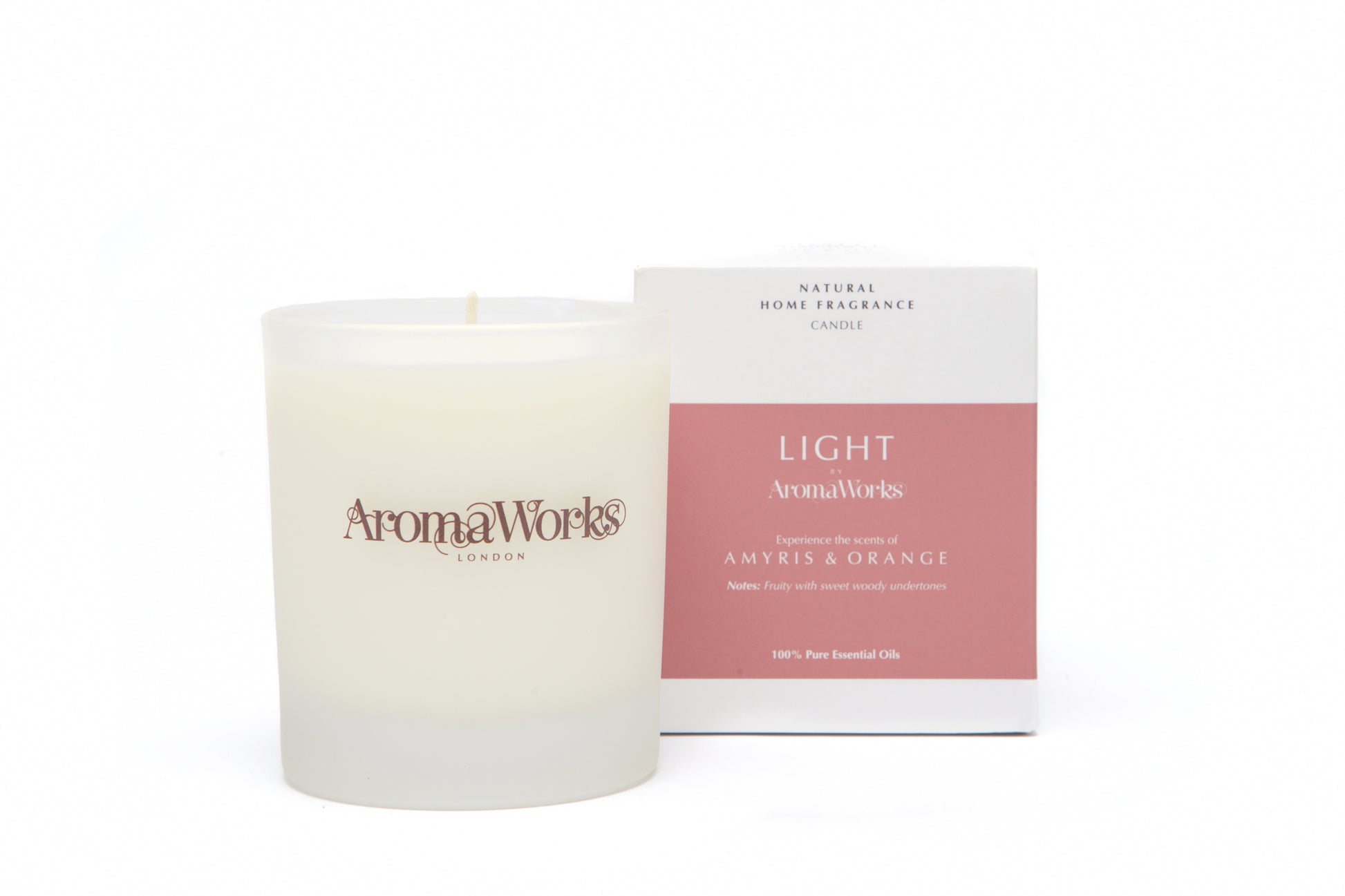 AromaWorks Light Wax Fill Glass Amyris & Orange