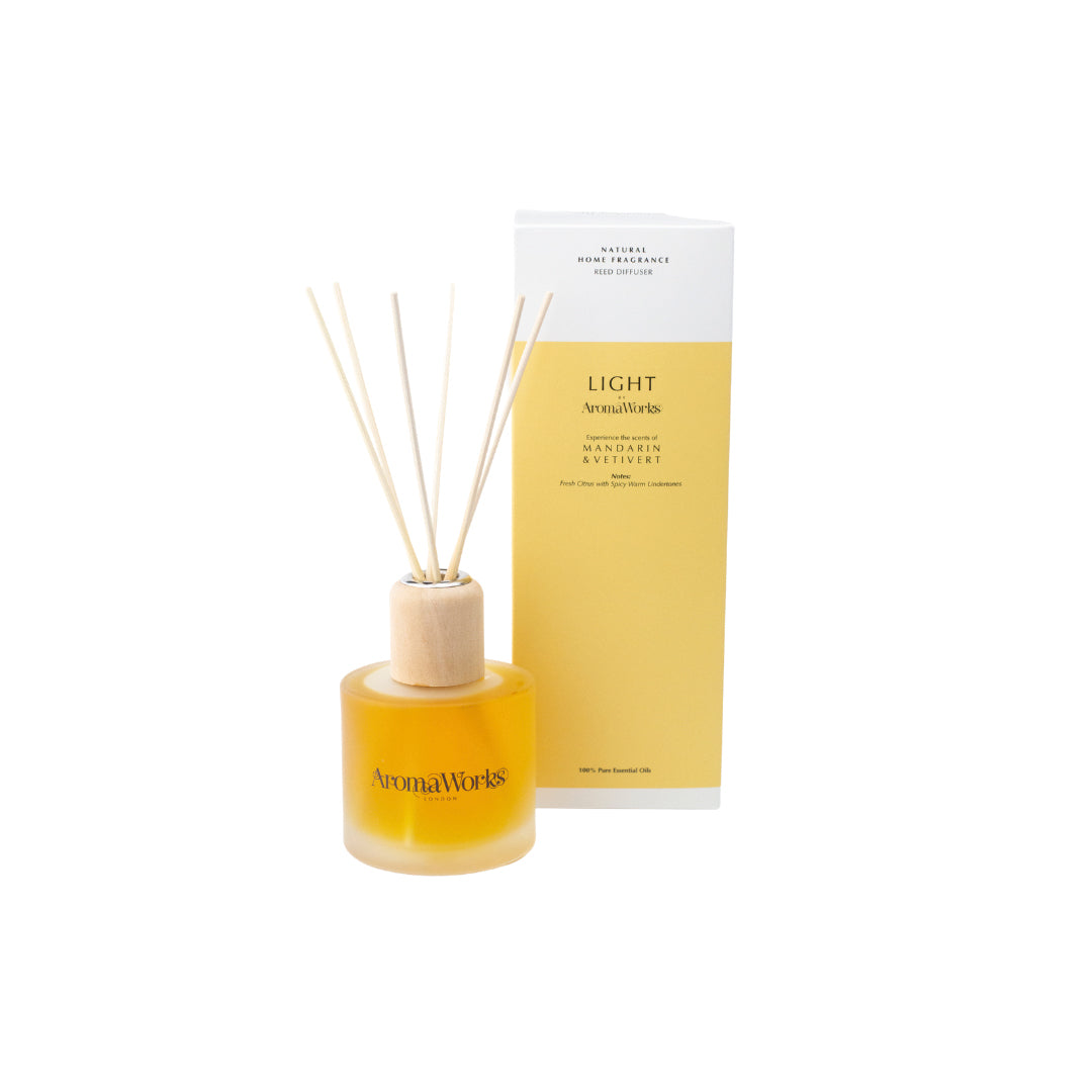 AromaWorks Light Mandarin & Vetiver 200ml Reed Diffuser