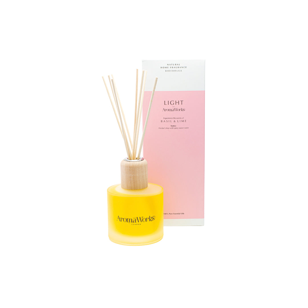 AromaWorks Light Basil & Lime 200ml Reed Diffuser