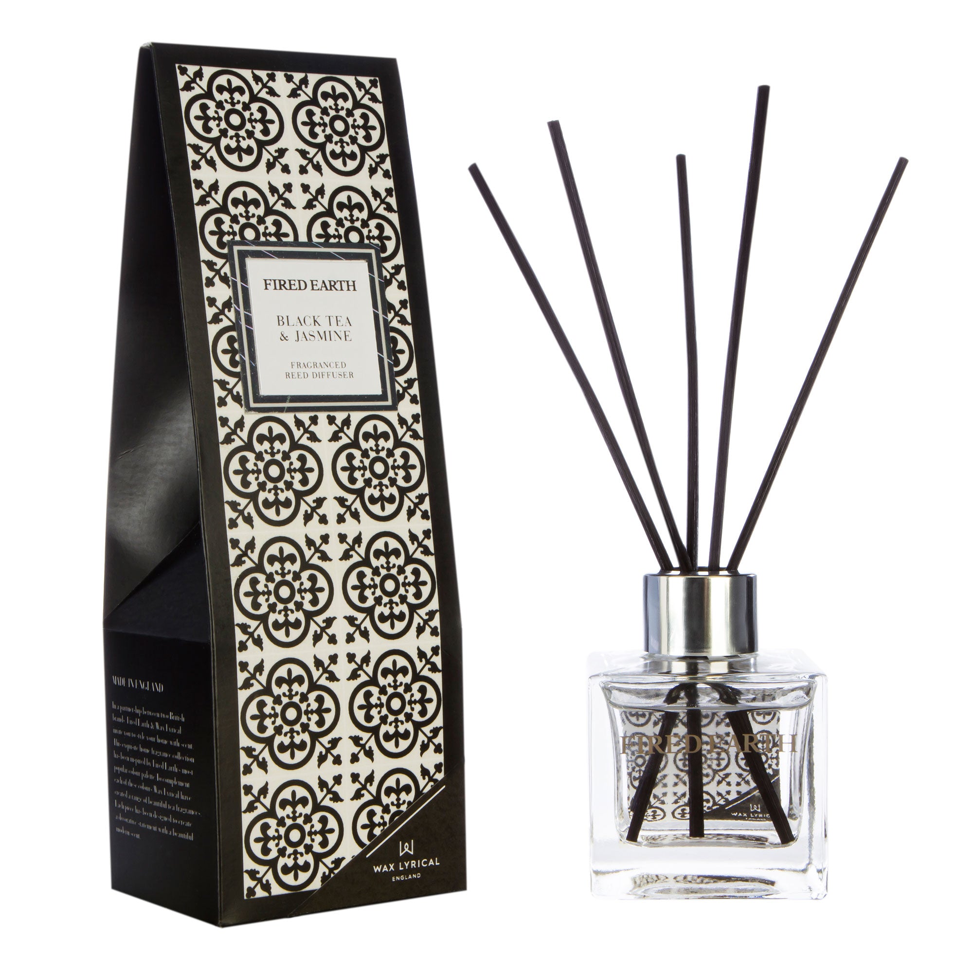 Fired Earth Reed Diffuser 100ml Black Tea & Jasmine
