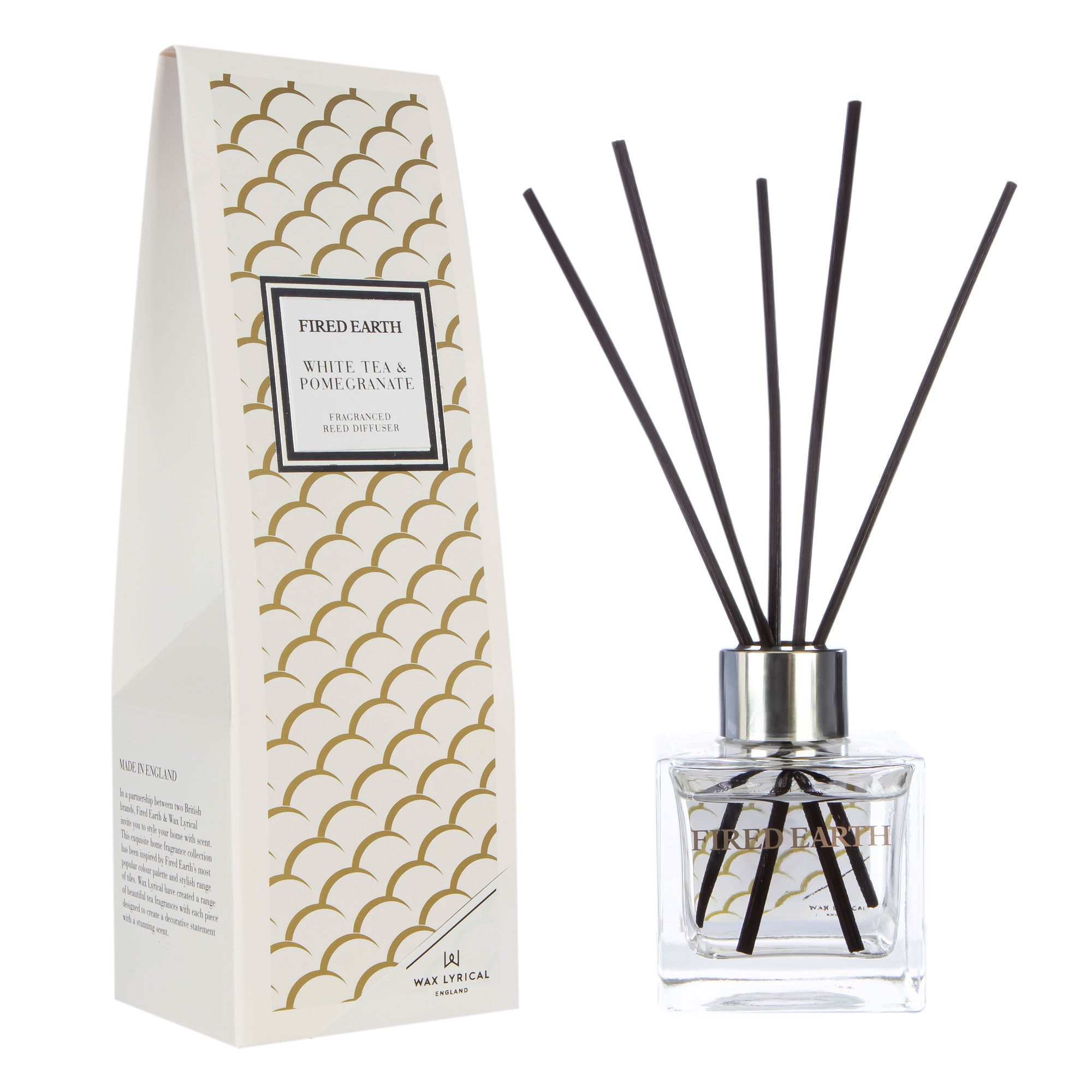 Fired Earth Reed Diffuser 100ml White Tea & Pomegranate