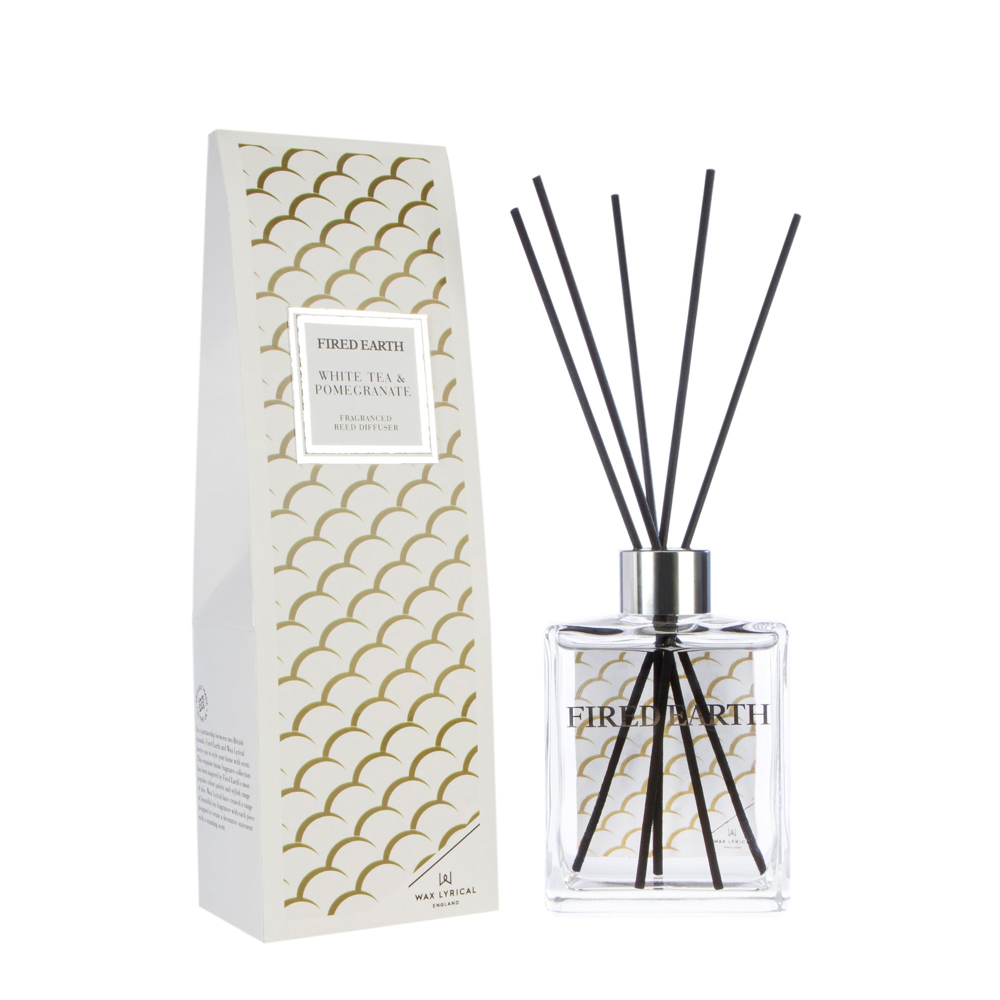 Fired Earth Reed Diffuser 180ml White Tea & Pomegranate