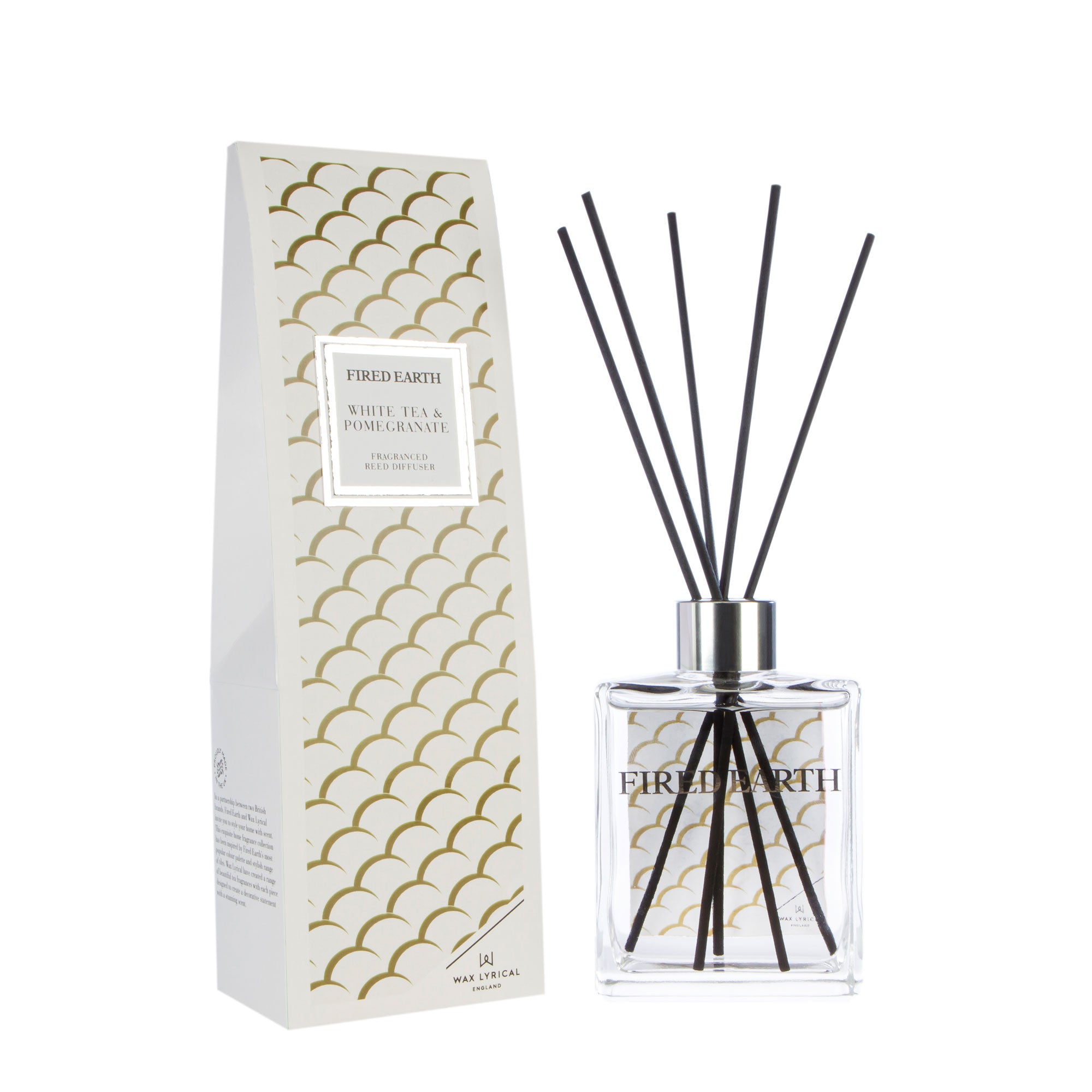 Fired Earth Reed Diffuser 180ml White Tea & Pomegranate