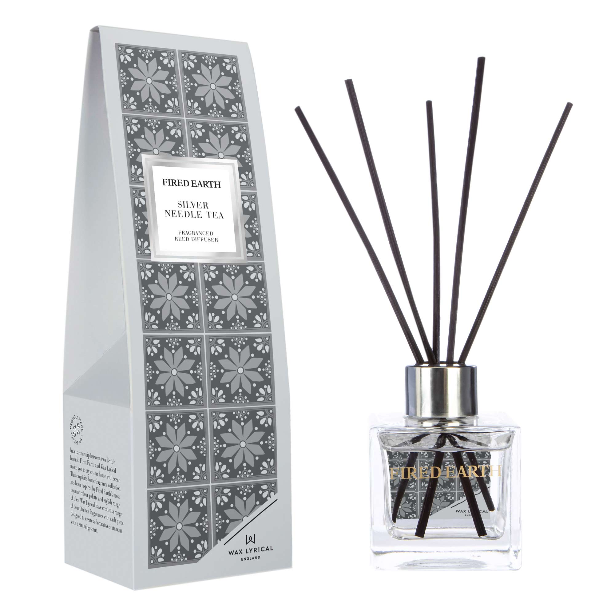 Fired Earth Reed Diffuser 100ml Silver Needle Tea