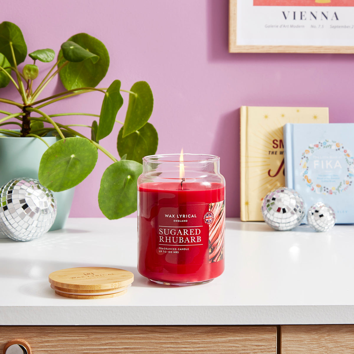 Wax Lyrical Sugared Rhubarb Large Jar Candle